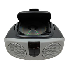 Proscan - BoomBox/Lecteur CD Portable avec Radio AM/FM, Entrée AUX, Gris - Simple Boutique