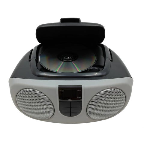Proscan - BoomBox/Lecteur CD Portable avec Radio AM/FM, Entrée AUX, Gris