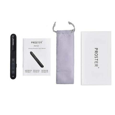 Proster Présentateur Sans Fil Professionnel Avec Pointeur Laser USB 2.4 Ghz