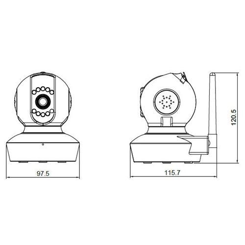 Provision ISR PT-737E Caméra Plug & View Pan/Tilt IR Objectif Fixe Sans Fil Wifi 1MP - Simple Boutique