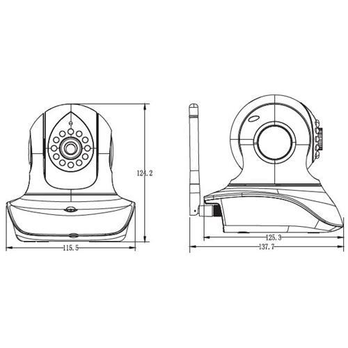 Provision ISR PT-838 Caméra Plug & View Pan/Tilt IR Objectif Fixe Sans Fil Wifi 2MP - Simple Boutique