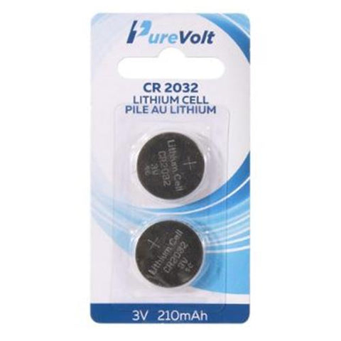 Purevolt CR2032 Pile Lithium - Paquet De 2