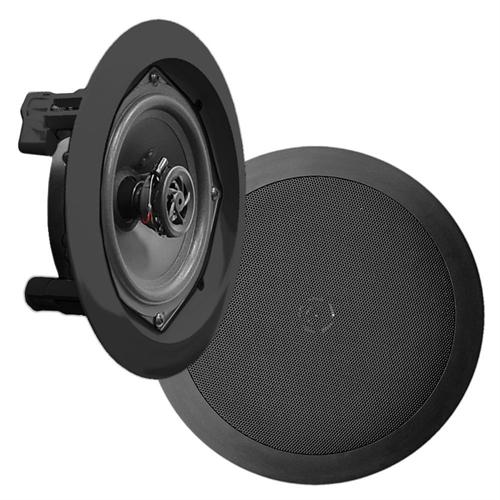 Pyle Haut-parleurs 6.5" plafond/murs encastré 2 voies paire Noir - Simple Boutique