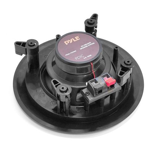 Pyle Haut-parleurs 8" plafonds/murs encastrés 2 voies paire Noir - Simple Boutique