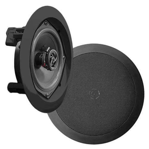 Pyle Haut-parleurs 8" plafonds/murs encastrés 2 voies paire Noir - Simple Boutique
