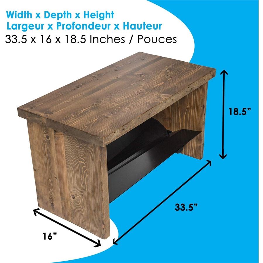 RAKABOT - Banc d'entrée avec Rangement pour Chaussures et Bottes avec Système de Récupération d'eau, Bois - Simple Boutique