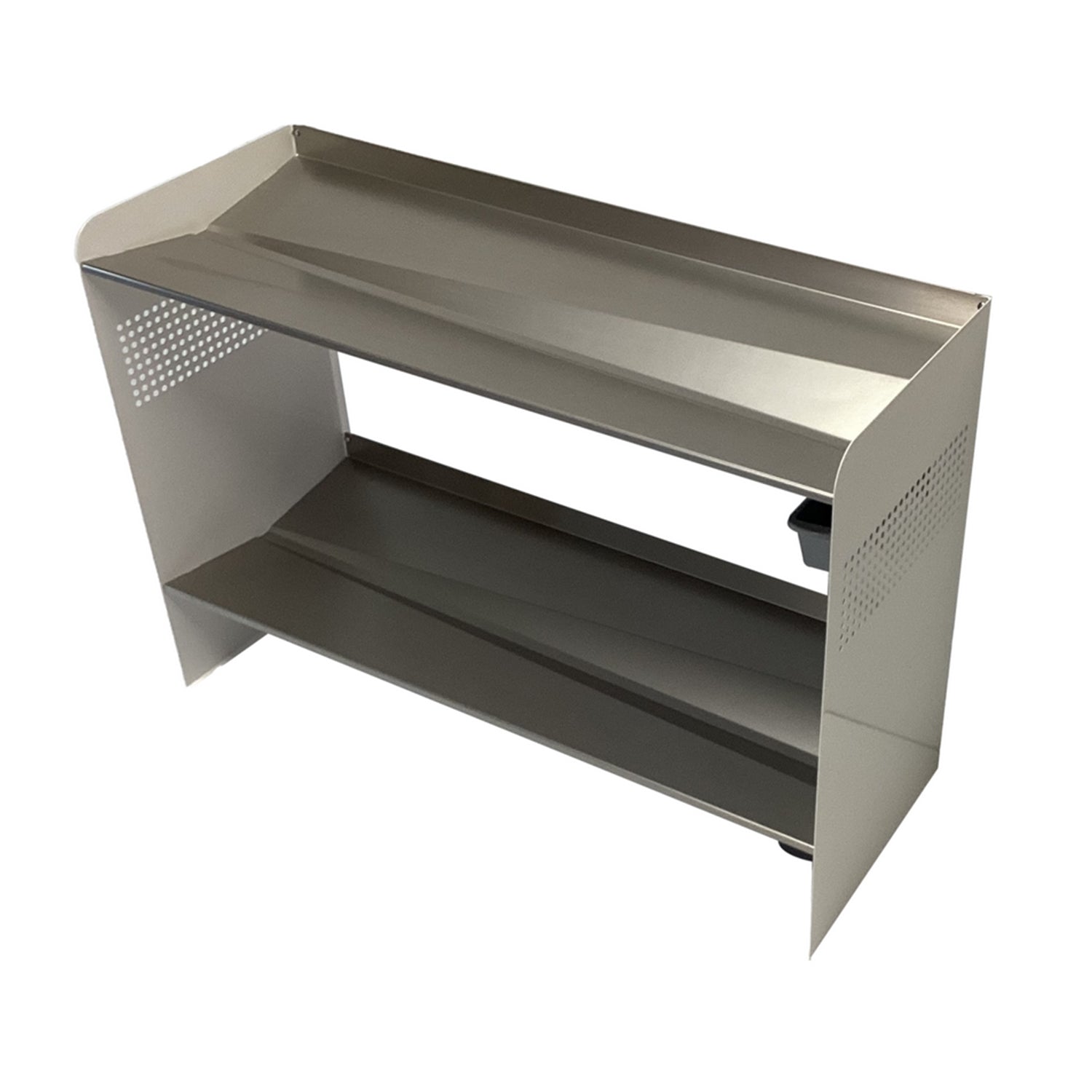 RAKABOT Signature - Étagère de Rangerment pour Bottes d'hiver et Bottes de Pluies avec Système de Récupération d'eau, Fait au Canada, Fini Acier Inoxidable/Coté Blanc - Simple Boutique