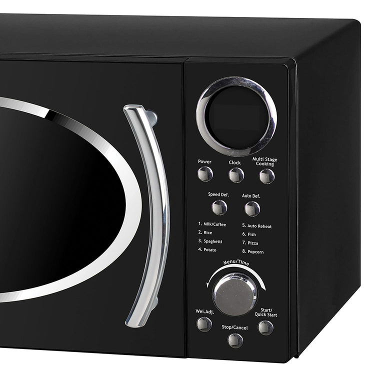RCA - Micro-Ondes de 0.9 Pied Cube, 900 Watts, Style Rétro, Noir - Simple Boutique
