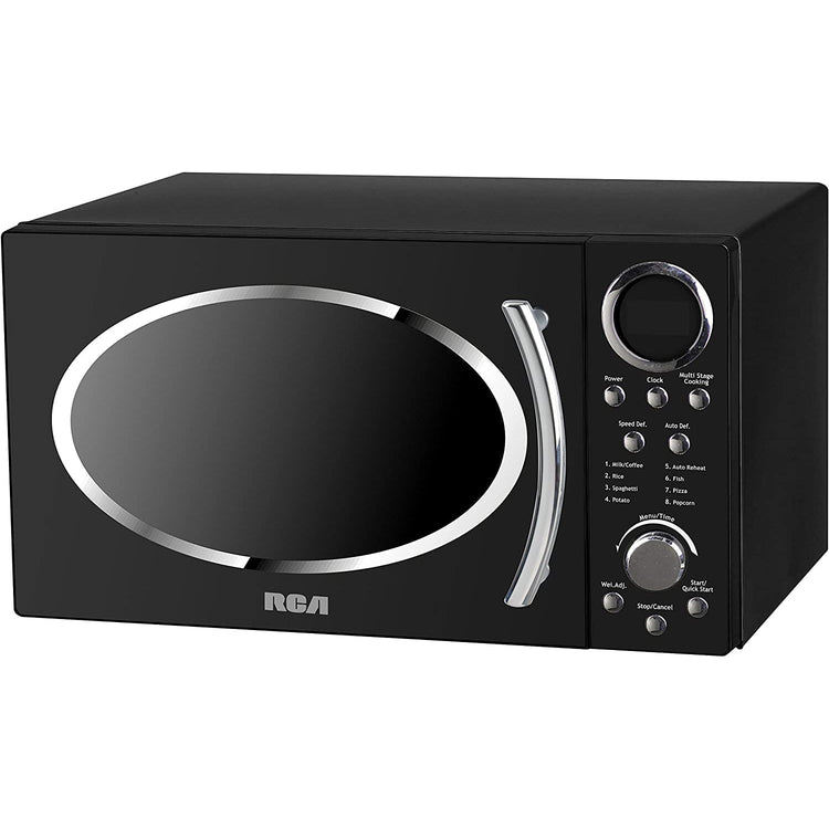 RCA - Micro-Ondes de 0.9 Pied Cube, 900 Watts, Style Rétro, Noir - Simple Boutique