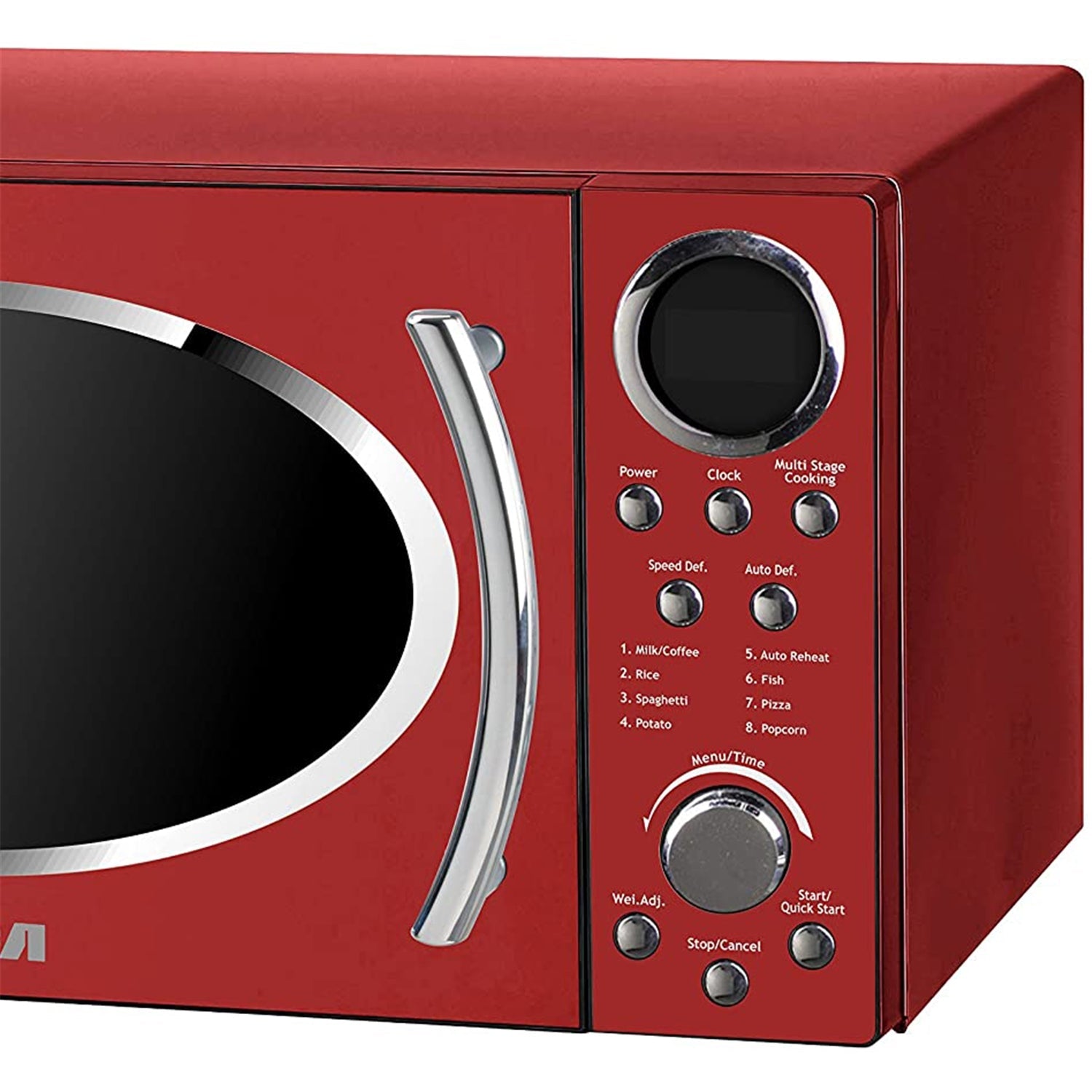 RCA - Micro-Ondes de 0.9 Pied Cube, 900 Watts, Style Rétro, Rouge - Simple Boutique