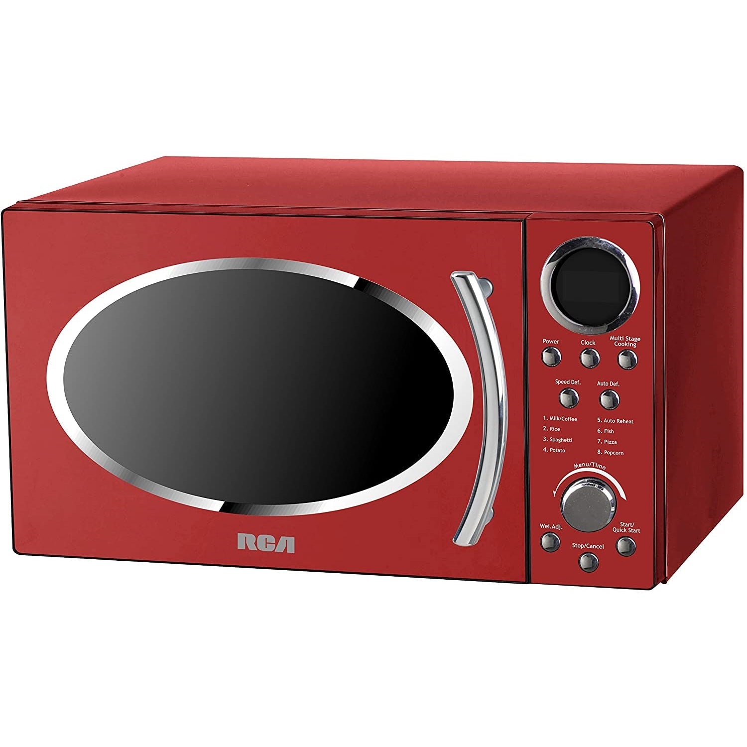 RCA - Micro-Ondes de 0.9 Pied Cube, 900 Watts, Style Rétro, Rouge - Simple Boutique