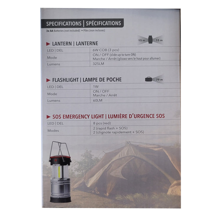 RCA RFL0117 - 3 en 1 Lanterne Rétractable, Lampe de Poche LED et Mode SOS - Simple Boutique