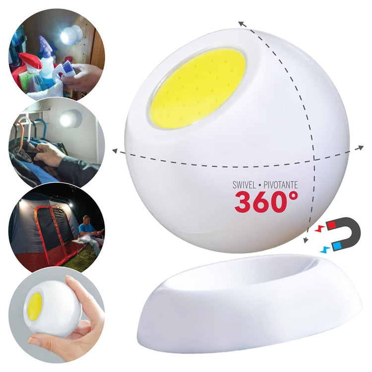 RCA RFL889 - Lampe LED COD Rotative à 360 Degrés Aimantées, 300 Lumens, 3 Intensités - Simple Boutique