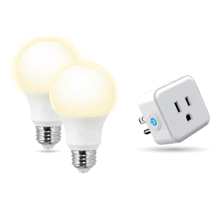 RCA SMK183 Trousse Intelligente Smart Wi-Fi 2 Ampoules Gradable + 1 Prise Intelligente Blanc - Simple Boutique