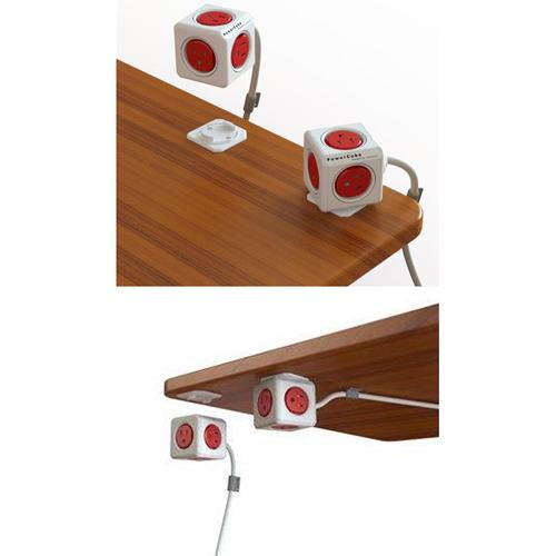 Rallonge PowerCube Extended 5 Prises 1.5M 4.9pi - Rouge - Simple Boutique