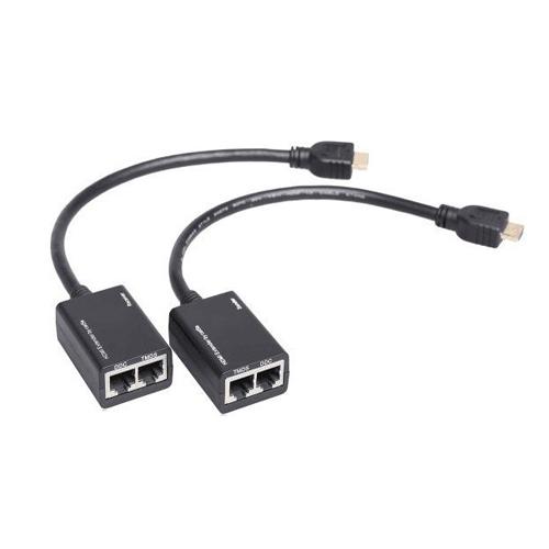 Rallonge de portée HDMI par câble Cat5E ou Cat6, Jusqu'à 30m (98 pieds)