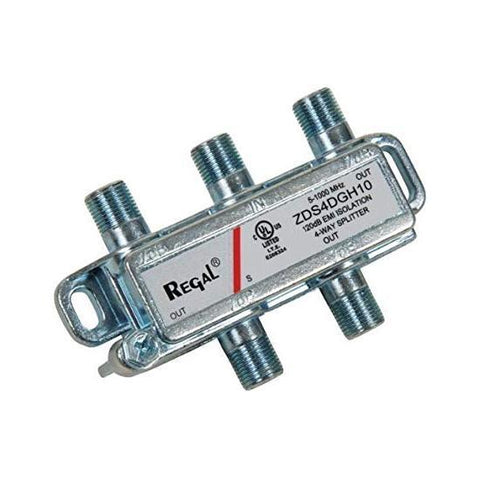 Regal ZDS4DGH10 Splitter Y coaxial F Type 1 IN x 4 OUT - 5~1000 MHz