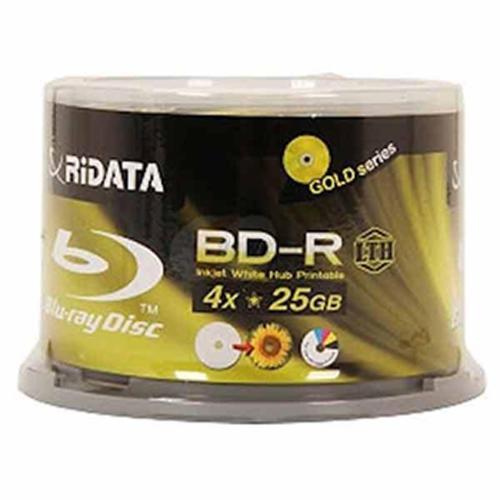 Ridata BD-R 4x 25GB Disques Spindle 50pk Imprimable Jet d'encre - Simple Boutique