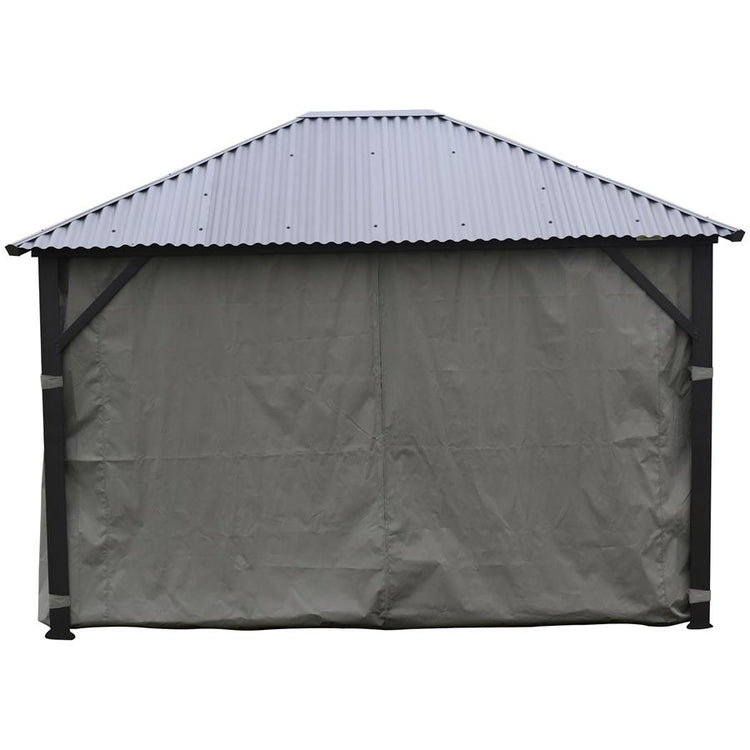 Rideau pour Gazebo 10' x 12' , Résistant à l'eau, Charbon - Simple Boutique