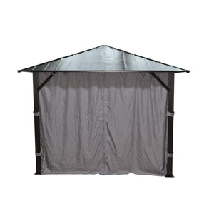 Rideau pour Gazebo 10' x 14' , Résistant à l'eau, Gris - Simple Boutique