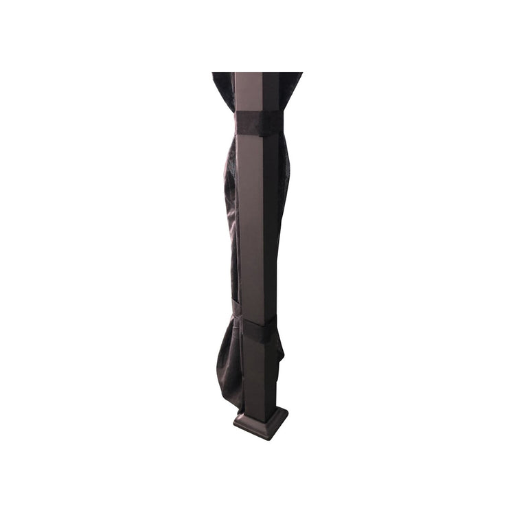 Rideau pour Gazebo 12' x 16' , Résistant à l'eau, Noir - Simple Boutique