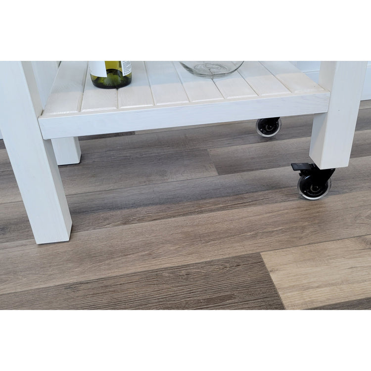SB Îlot de Cuisine mobile sur Roues 28" x 18" x 34" avec Tiroir Blanc - Fabriqué au Canada - Simple Boutique