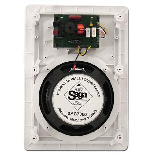 Saga Elite 2 Haut-Parleurs Muraux Encastrés Kevlar 8" 2-way - Simple Boutique