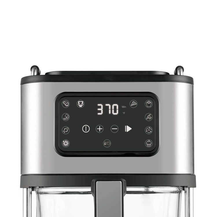 Salton AF2090 Friteuse à Air, Capacité de 4.6L, 10 Fonctions Préprogrammées, Panier en Verre, Noir - Simple Boutique
