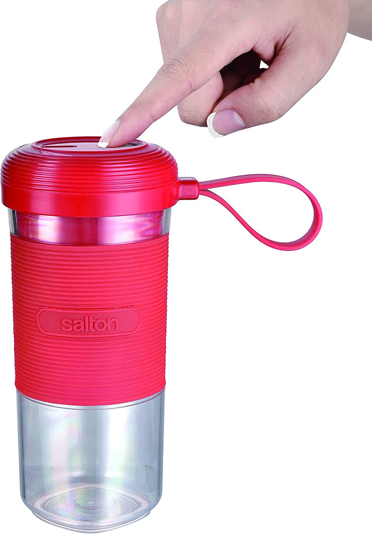 Salton BL2045RD - Mélangeur Portable Réchargeable, Capacité de 300ml. Rouge - Simple Boutique
