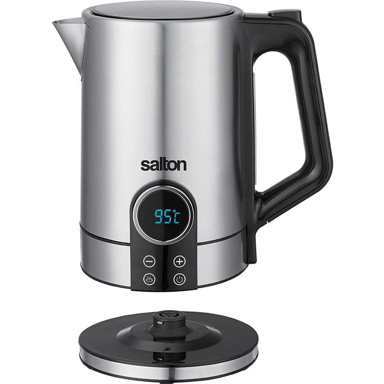 Salton - Bouilloire Électrique Sans-Fil, Capacité de 1.7 Litre, 1500 Watts, Acier Inoxydable - Simple Boutique