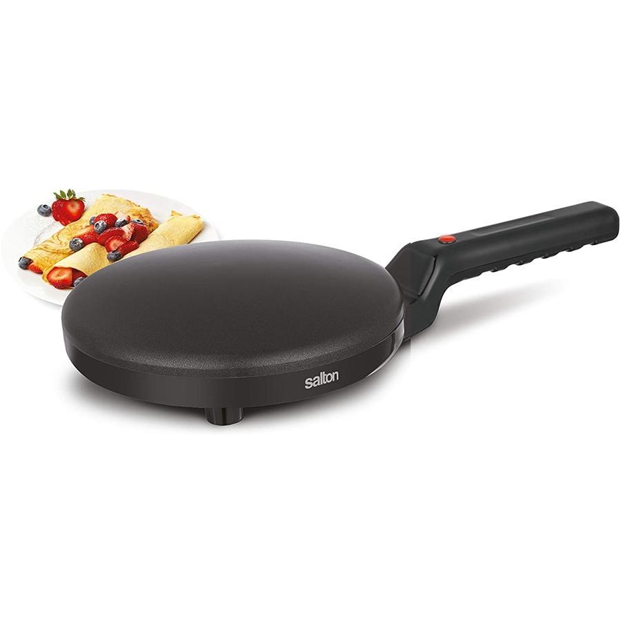 Salton CM1613 - Appareil pour Crêpes et Tortillas avec Surface Anti-Adhésive, Noir - Simple Boutique
