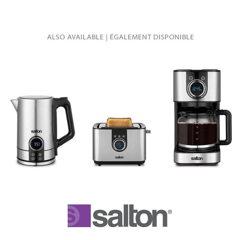 Salton - Cafetière Numérique Programmable, Capacité de 10 Tasses, 900 Watts, Acier Inoxydable