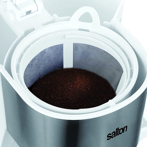 Salton - Cafetière Programmable Jumbo Java, Capacité de 14 Tasses, 1000W, Blanc