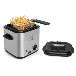 Salton DF1539 Friteuse Compacte Facile À Nettoyer Acier Inoxydable 1.2 Litres - Simple Boutique