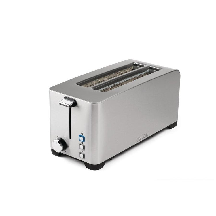 Salton ET1817 Grille-Pain a Longues Fentes En Acier Inoxydable 4 Tranches - Simple Boutique