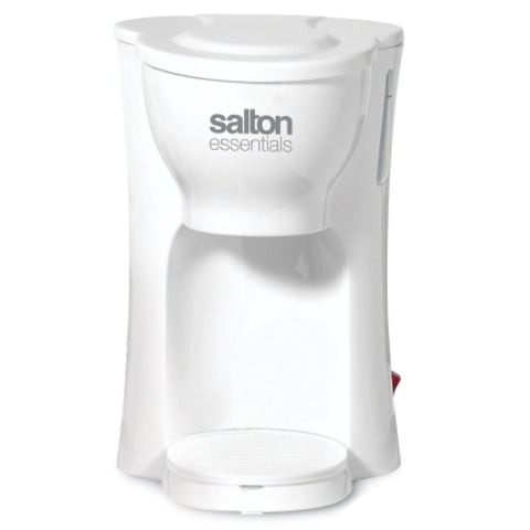 Salton Essentials - Cafetière 1 Tasse Compact avec Filtre Permanent, Blanc