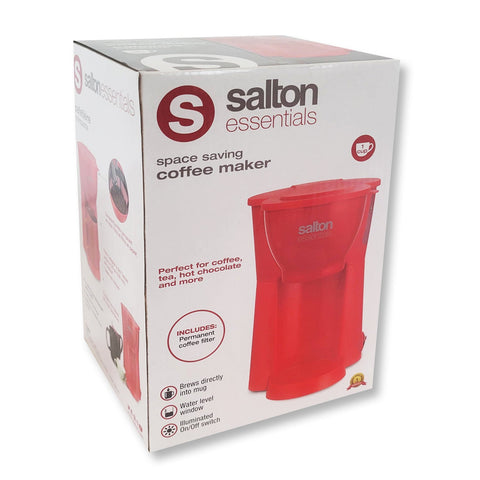 Salton Essentials Cafetière 1 Tasse Compacte Rouge