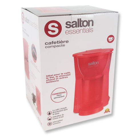 Salton Essentials Cafetière 1 Tasse Compacte Rouge