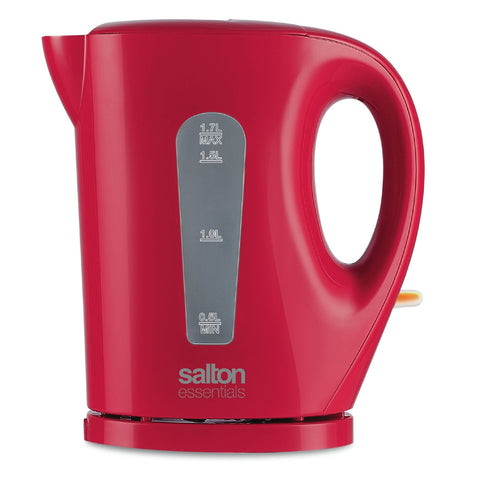 Salton Essentials EJK1821R - Bouilloire Électrique Sans-Fil, Capacité de 1.7 Litre, Rouge
