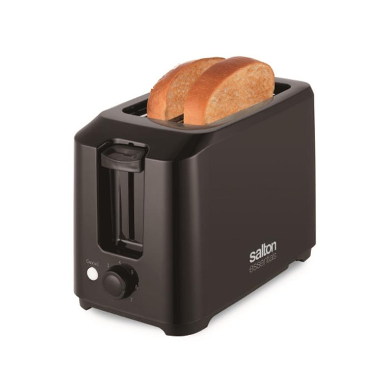 Salton Essentials - Grille-Pain Compact, Capacité de 2 Tranches, Noir - Simple Boutique