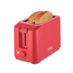 Salton Essentials - Grille-Pain Compact, Capacité de 2 Tranches, Rouge - Simple Boutique