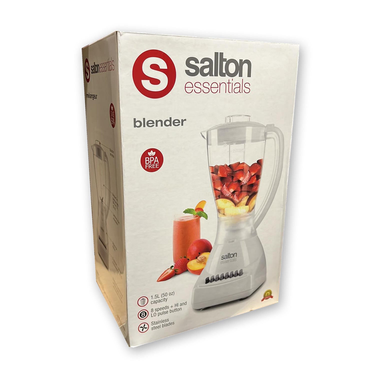 Salton Essentials Mélangeur À 8 Vitesses et Impulsions Blanc - Simple Boutique