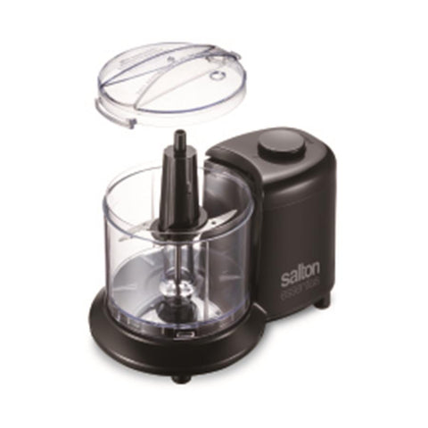 Salton Essentials -  Mini Hachoir Électrique avec une Capacité de 1.4 Tasses, 100 Watts, Noir