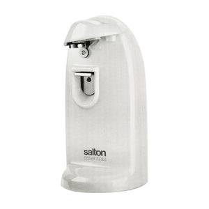 Salton Essentials - Ouvre-Boite Électrique avec Ouvre-Bouteille et Aiguiseur Intégré, Blanc - Simple Boutique