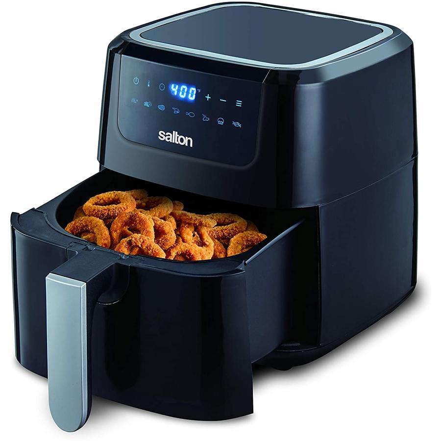 Salton - Friteuse Numérique à Air XL, Capacité de 5L, 1400W, avec 8 Fonctions Préprogrammées, Noir - Simple Boutique