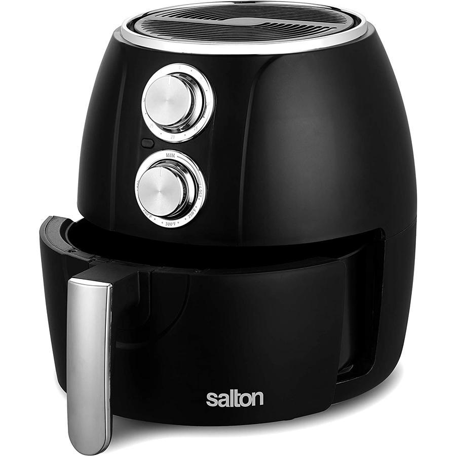 Salton - Friteuse à Air, Capacité de 3L, 1200W, avec Protection Contre la Surchauffe et Minuterie de 30 Minutes, Noir - Simple Boutique