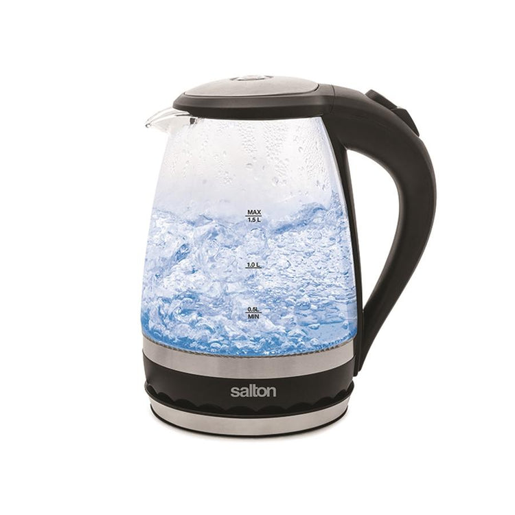 Salton GK1831 Bouilloire Électrique en Verre Sans Fil Noir - Simple Boutique