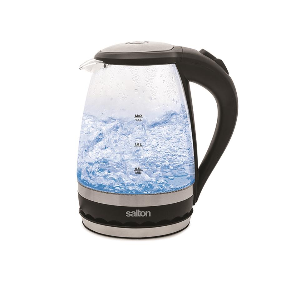 Salton GK1831 Bouilloire Électrique en Verre Sans Fil Noir - Simple Boutique