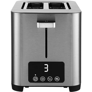 Salton - Grille-Pain à 2 Tranches Extra-Large, 6 Niveaux de Brunissage, 850 Watts, Acier Inoxydable - Simple Boutique