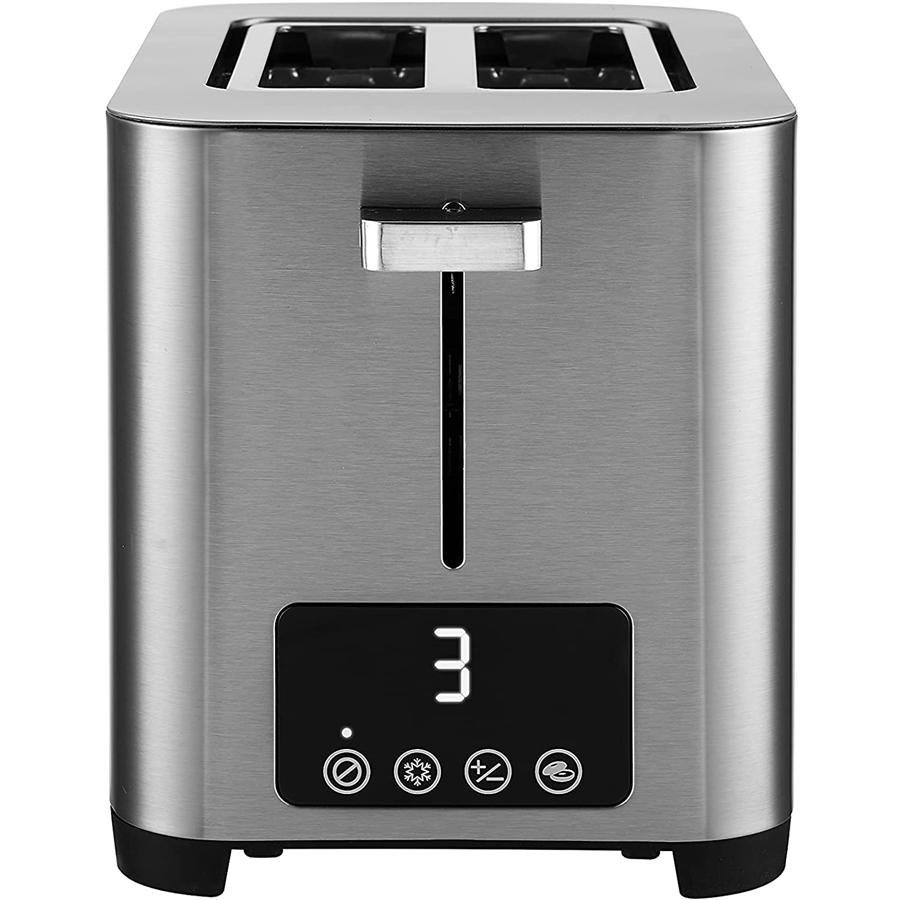 Salton - Grille-Pain à 2 Tranches Extra-Large, 6 Niveaux de Brunissage, 850 Watts, Acier Inoxydable - Simple Boutique